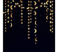 Gold Star Garland Lune Kit Hanging Garands Banderoles Bunting Bannière décorations pour Les Murs au Plafond Décorations festives pour Twinkle Little Star First Birthday/Baby Shower/Mariage