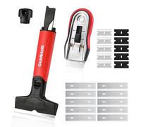 Goldblatt 2 Pièces Grattoir Plaque Vitrocéramique | Grattoir Vitre avec 20 Lames, Ensemble d'outils de Grattoir pour Nettoyer Tables de Cuisson, Fenêtres, Calfeutrage