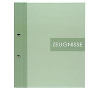 goldbuch 36 014 Matcha Porte-documents DIN A4 avec fermeture à vis et 12 pochettes transparentes Couverture en impression artistique Vert 24 x 31 x 1,5 cm