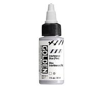 GOLDEN Acrylique à haut débit, bleu interférence (fin), flacon de 30 ml