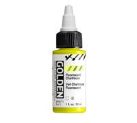 Golden High Flow Acrylic 30ml (1oz) Bottles Fluorescent Chartreuse (Series 5)