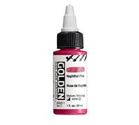 GOLDEN High Flow Acrylics by, Naphthol Pink, 30 ml Bottle, Professional Acrylic Paint, Semi-Opaque