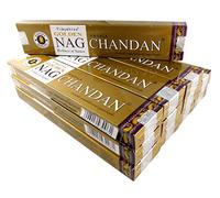 Golden Nag Chandan Lot de 12 Paquets de 15 g de bâtonnets d'encens Bois de Santal