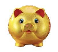 Golden Pig Tirelire cochon en céramique 22 cm