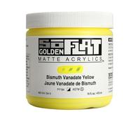 GOLDEN SoFlat Matte Acrylics by, Bismuth Vanadate Yellow, 473 ml Jar, Professional Acrylic Paint, Semi-Opaque