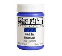 GOLDEN SoFlat Matte Acrylics by, Cobalt Blue, 59 ml Jar, Professional Acrylic Paint, Semi-Transparent