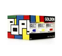GOLDEN SoFlat Matte Acrylics by, SoFlat POP 6 Color Set, Professional Acrylic Paint