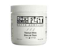 Golden SoFlat Pot de 473 ML d'acrylique Blanc Titane