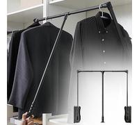 GoldeneAmeisen Barre de penderie escamotable,Penderie Rabattable pour Armoire,Penderie Rabattable Tringle à Vêtements,avec Mécanisme De Tirage Et Retour,Chargement 15kg,pour Suspendre Les Vêtements