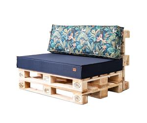 GoldenGroup Ensemble de Jardin - Coussins pour Meubles en Palette - Tissu résistant - Tissu résistant - Granulés de Mousse et Mousse - 120 x 80 x 10 cm - 2 Coussins d'assise et Coussins de Dossier -