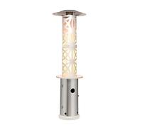 Goldflame Style radiateur de terrasse 11,2 kW vue 360 ° mobile argent