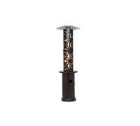 Blumfeldt Chauffage de terrasse, chauffage radiant au gaz pour terrasse, jardin et balcon, chauffage de terrasse avec allumage électrique, vue sur la flamme à 360°, chauffage radiant au gaz avec roule