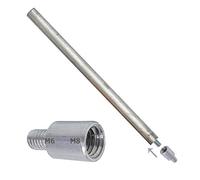GOLDMAN SERVICE 1 anode magnésium 22 x 350 mm pour thermos électrique + 1 adaptateur pour différents filetages M8 à M6. anode de chauffe-eau compatible avec les toutes les grandes marques. (1)