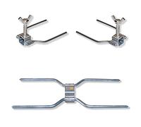 GOLDMAN SERVICE | Kit de piques à volailles en acier, outil fourche pour grills professionnels rotatifs. Pièce de rechange universelle avec double agrafe centrale et 2 côtés avec vis.