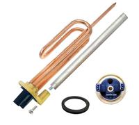 GOLDMAN SERVICE Résistance Thermique électrique Flange + Anode magnésium + Joint Caoutchouc + vis de Fixation. Kit de Rechange pour Chauffe-Eau Compatible avec toutes les grandes marques. (1500W)