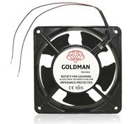GOLDMAN SERVICE | Ventilateur Axial pour Cassette de Cheminée, Insérable, Haute Température, Pales Métalliques, Silencieux | Mesures: 120 x 120 x 38 Millimètres