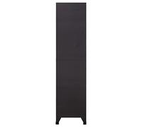 Goldonion Armoire avec serrure, anthracite et blanc, 90 x 45 x 180 cm | 6 portes, 2 clés pour porte, crochet pour compartiment, prises d'air, porte-plaque d'immatriculation, charge 150 kg