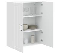 Goldonion Armoire murale blanche brillante 80 x 31 x 100 cm | Bois d'ingénierie, design moderne, pour lave-vaisselle, cuisine contemporaine