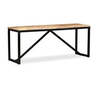 Goldonion Banc en bois massif de manguier 110 x 35 x 45 cm | Pieds en acier, style industriel, facile à monter, pour entrée