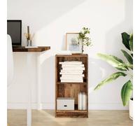 Goldonion Bibliothèque aggloméré bois ancien 40 x 24 x 76 cm | Étagères ouvertes, facile à nettoyer, convient pour le salon, la chambre à coucher, fixation murale incluse