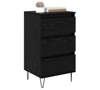 Goldonion Buffet avec tiroir chêne noir 40 x 35 x 70 cm | Bois ingénierie et fer, style industriel, tiroir à guide sphérique, charge maximale 60 kg