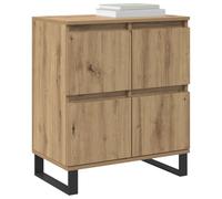 Goldonion Buffet chêne 60 x 35 x 70 cm, 2 pièces | Design minimaliste, lignes épurées, pour salon et salle à manger, style contemporain