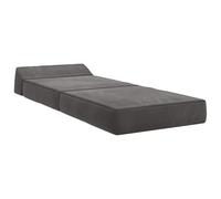 Goldonion Canapé-lit pliable gris foncé 60 x 70 x 41 cm tissu | 100 % polyester, rembourrage en mousse, fermeture éclair, 2 en 1, 160 x 60 x 12 cm