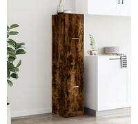 Goldonion Commode pharmacie 4 tiroirs chêne fumé 30 x 41 x 144,5 cm | Meuble de rangement en panneaux de particules, tiroirs coulissants, armoire de rangement pour bureau