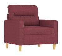 Goldonion Ensemble de canapés 4 pièces avec coussins rouge vin | Tissu 100 % polyester, cadre en métal et contreplaqué, repose-pieds inclus, 10 coussins