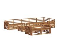 Goldonion Ensemble de canapés de jardin 9 pièces naturel | Osier résistant, coussins inclus, pour terrasse