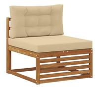 Goldonion Ensemble de canapés d'extérieur 7 pièces beige naturel | Coussins doux en osier tressé résistant aux intempéries pour jardin ou patio