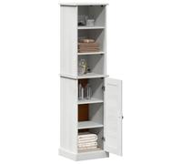Goldonion Ensemble de meubles de salle de bain VIGO 2 pièces, blanc et | Bois massif de pin, vitrine 37 x 34 x 70 cm, meuble 37 x 34 x 80 cm, 6 étagères