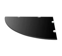 Goldonion Étagère d'angle en verre trempé noir 45 x 45 cm | 8 mm d'épaisseur, capacité 15 kg, pour salle de bain, cuisine, salon, supports chromés