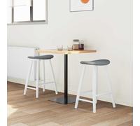 Goldonion Lot de 2 chaises de salle à manger blanches 46 x 37 x 63 cm | Bois massif en caoutchouc, pieds effilés, design minimaliste, pour salle à manger