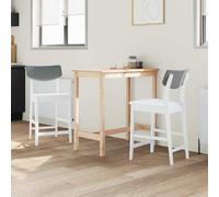 Goldonion Lot de 2 chaises de salle à manger blanches 48 x 49 x 95 cm | Bois massif de caoutchouc, assise ergonomique, design minimaliste, entretien facile