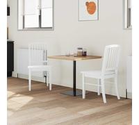 Goldonion Lot de 2 chaises de salle à manger blanches 50 x 52,5 x 91 cm | Design minimaliste, sièges confortables, salle à manger moderne, 2 pièces