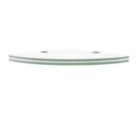 Goldonion Lot de 2 étagères d'angle avec supports chromés et verre 35 x 35 | Verre trempé de 8 mm, capacité de 15 kg, facile à nettoyer, pour salle de bain et cuisine