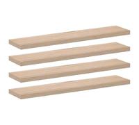Goldonion Lot de 4 étagères suspendues 110 x 23,5 x 4 cm en aggloméré | Revêtement en chêne, montage invisible, charge maximale 10 kg, pour salon, cuisine