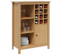 Goldonion Meuble à vin HILL marron, bois de pin massif | Buffet avec étagères, rangement pour salon et cuisine, présentoir rectangulaire