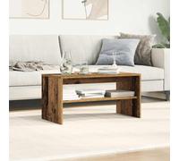 Goldonion Meuble TV en bois multicouche 80 x 40 x 40 cm | Design double fonction, table basse, grande étagère de rangement, surface lisse