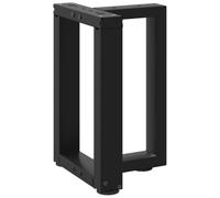 Goldonion Pieds de table basse en T, 2 pièces, noir, acier, 28 x 25 x 42-43 | Pieds réglables, trous pré-percés, vis incluses, utilisation pour banc, design moderne