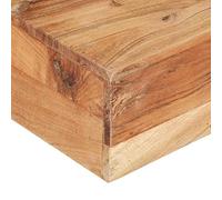 Goldonion Table basse 80 x 80 x 28 cm en bois massif d'acacia | Grand plateau pour nourriture et boisson, stable et durable, assemblage requis, finition et