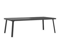 Goldonion Table basse de jardin, anthracite, 110 x 55 x 35 cm, acier | Design à lattes, plateau de support robuste, pour patio et extérieur, montage avec manuel (français non garanti)