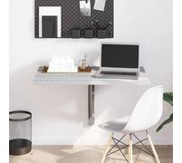 Goldonion Table basse murale pliable gris sonoma 100 x 60 x 56 cm | Design peu encombrant, structure triangulaire à 90 degrés, charge maximale 50 kg, montage facile