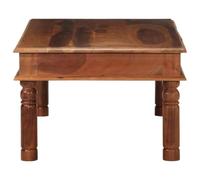 Goldonion Table basse rectangulaire 110 x 60 x 40 cm en bois massif | Avec espace de rangement, plateau robuste, facile à nettoyer, finition ambre