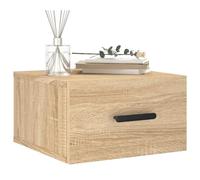 Goldonion Table de chevet murale chêne Sonoma 35 x 35 x 20 cm | Bois multicouche, montage mural, grand espace de rangement, présentoir pour décorations