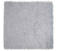 Goldonion Tapis gris 240 x 240 cm polyester à poils longs | Imitation peau de mouton, doux et chaud, design moderne, lavage à la main uniquement, utilisation en intérieur