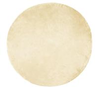 Goldonion Tapis rond en imitation peau de mouton, crème, 80 cm | Polyester doux, design moderne, chaud et confortable, lavage à la main, intérieur uniquement