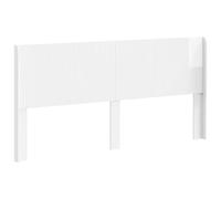 Goldonion Tête de lit blanc brillant en bois ingénierie | Design à lattes verticales, facile à nettoyer, montage sur châssis, pieds stables