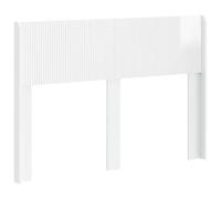 Goldonion Tête de lit blanc brillant PB 166 x 100 cm | Bois d'ingénierie, lattes verticales, montage sur châssis, nettoyage facile